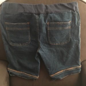 Maternity jean shorts